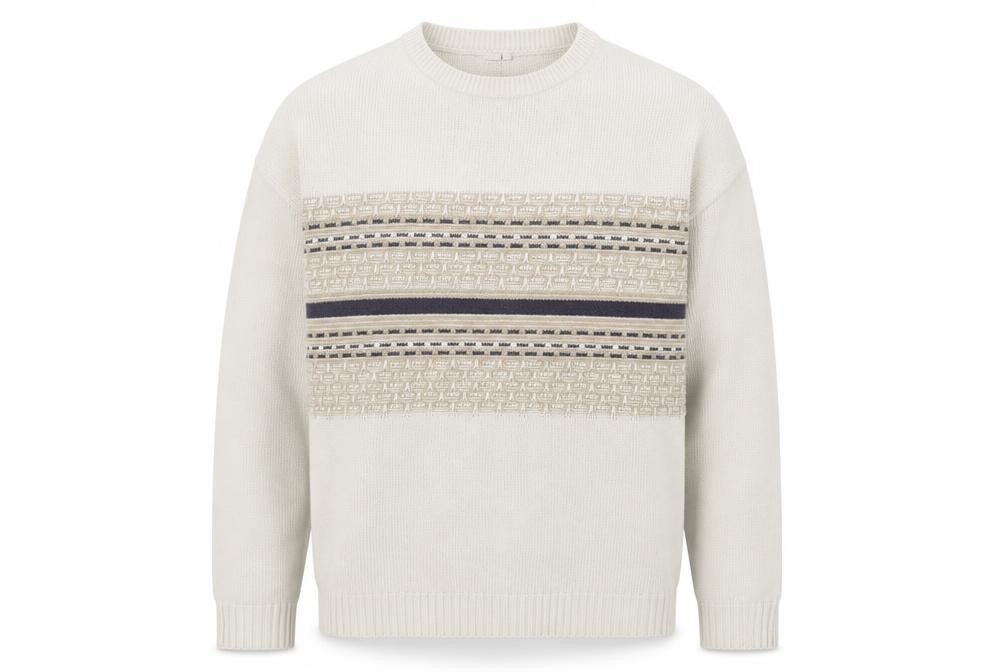 Zantos Men's Beige Pullover Jumper, Size L, Casual Knit