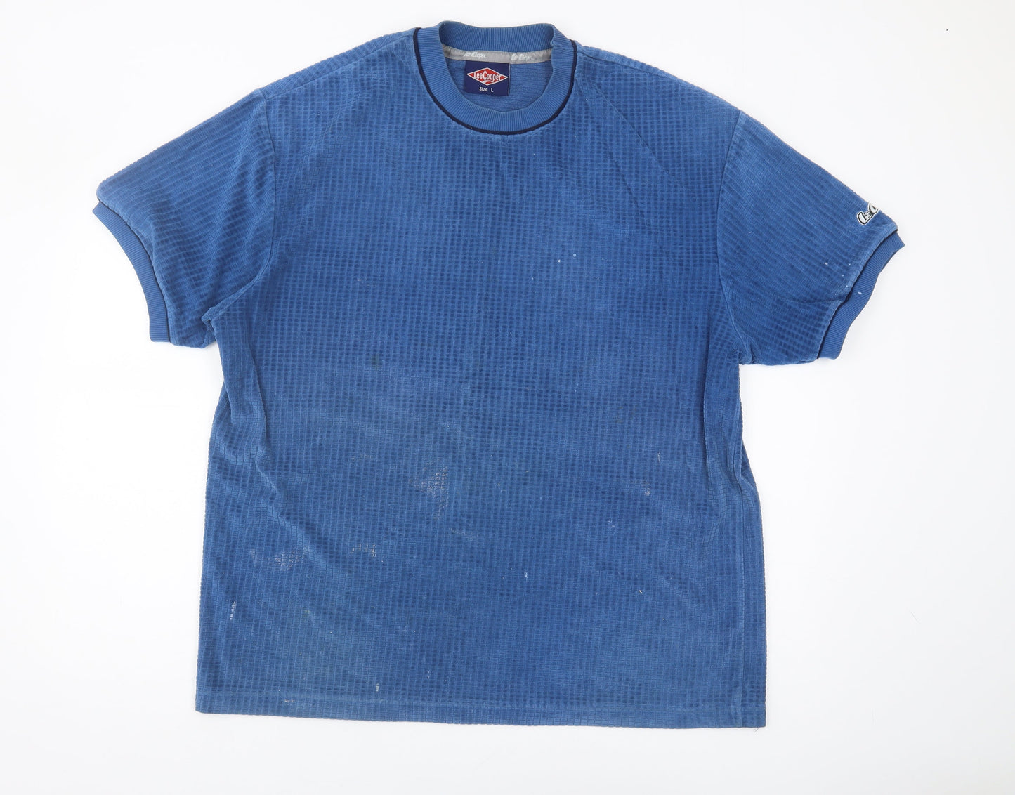 Lee Cooper Men's Blue Crew Neck T-Shirt Large