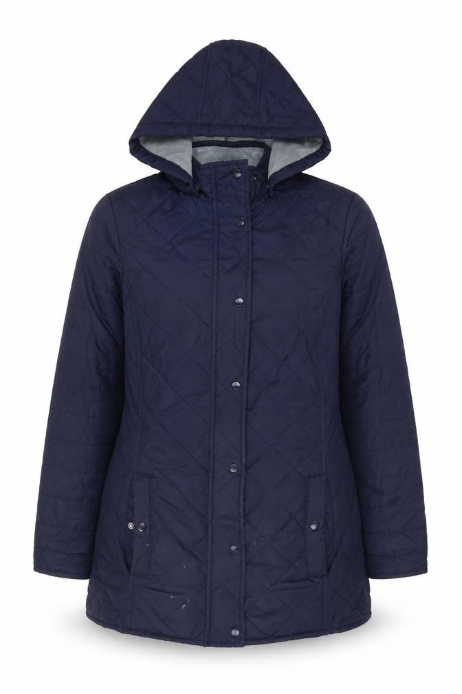 Cotton Traders Women's Quilted Navy Jacket UK 12
