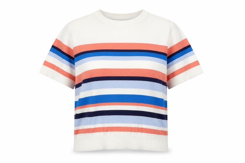 M&Co Women's Multicoloured Stripe Pullover, Size 14