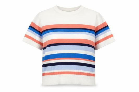 M&Co Women's Multicoloured Stripe Pullover, Size 14