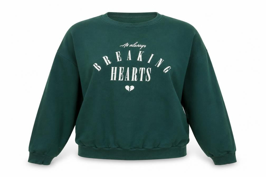 Stradivarius Women's Green Pullover Sweatshirt, Size M