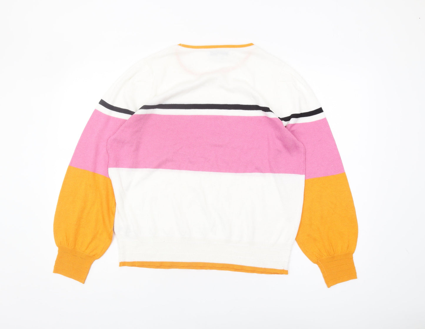 Next Women's Multicoloured Striped Pullover Jumper L
