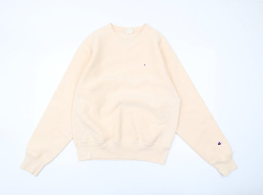 Champion Beige Unisex Sweatshirt Small Pullover Crew Neck