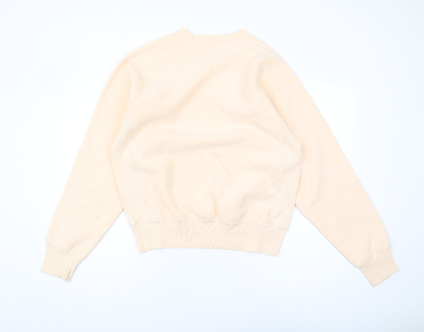 Champion Beige Unisex Sweatshirt Small Pullover Crew Neck