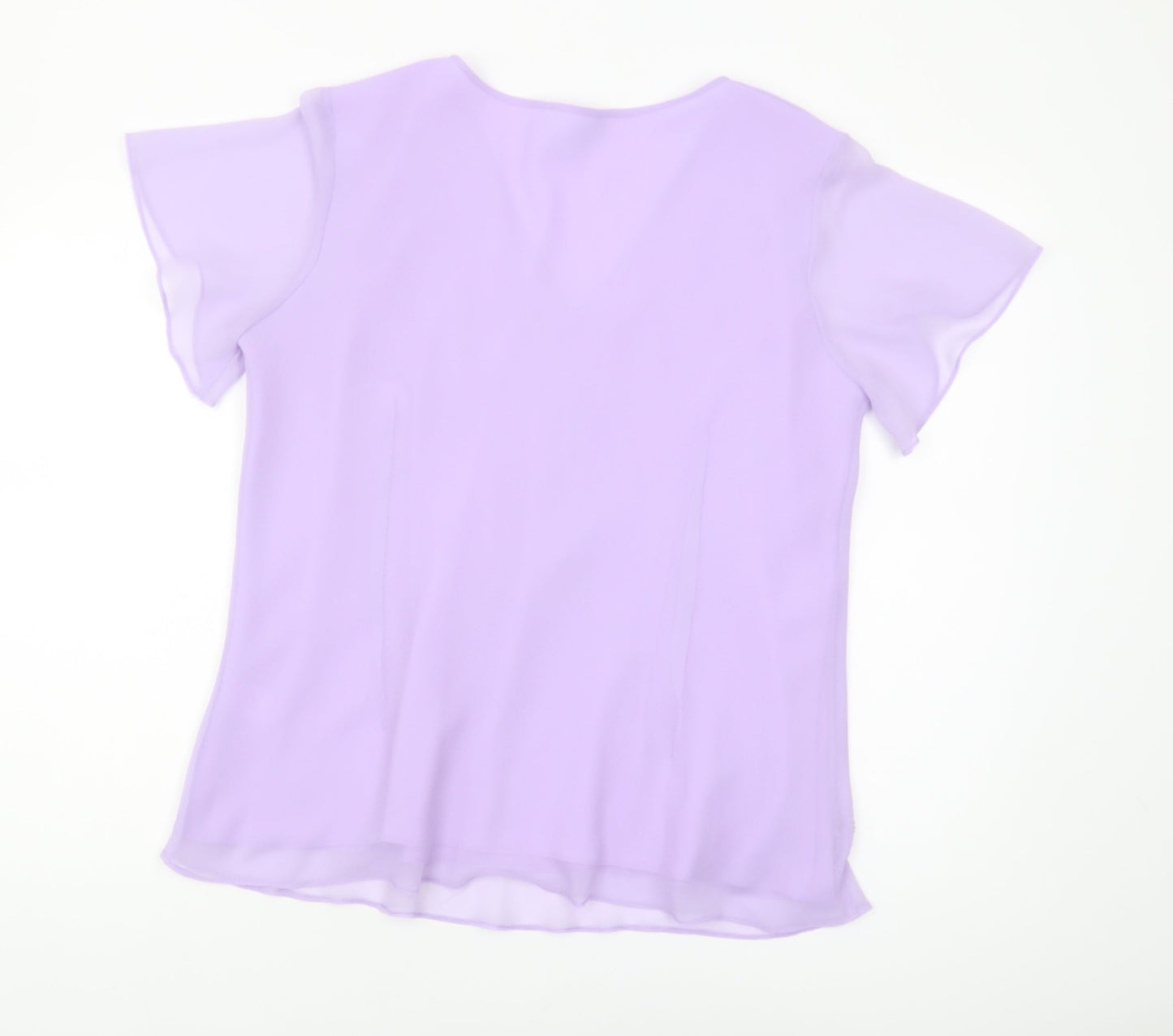 Joanna Hope Women's Purple V-Neck T-Shirt Size 18