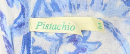 Pistachio Women's Blue Paisley Blouse M