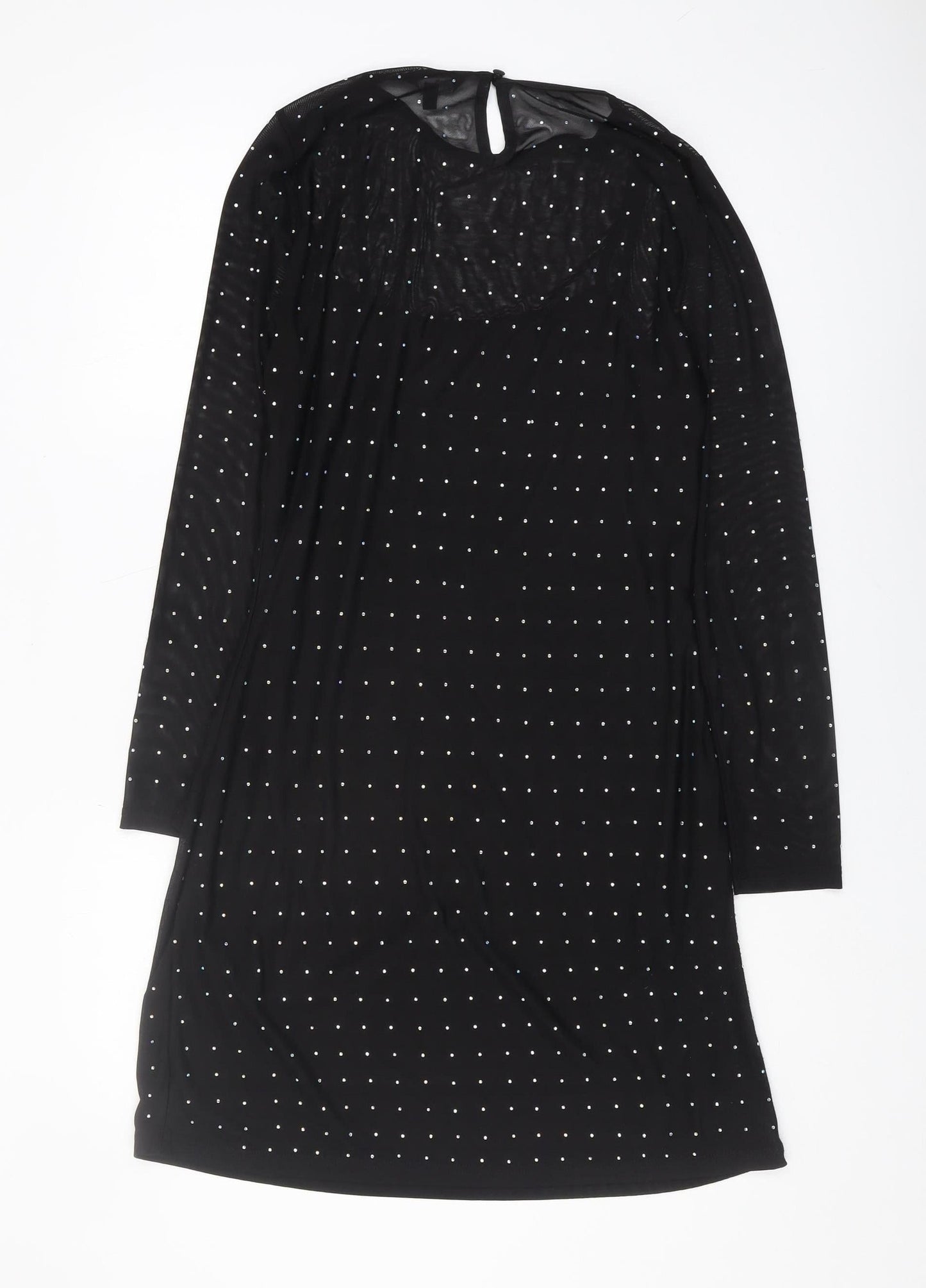 Friends Like These Black Long Sleeve Studded Dress