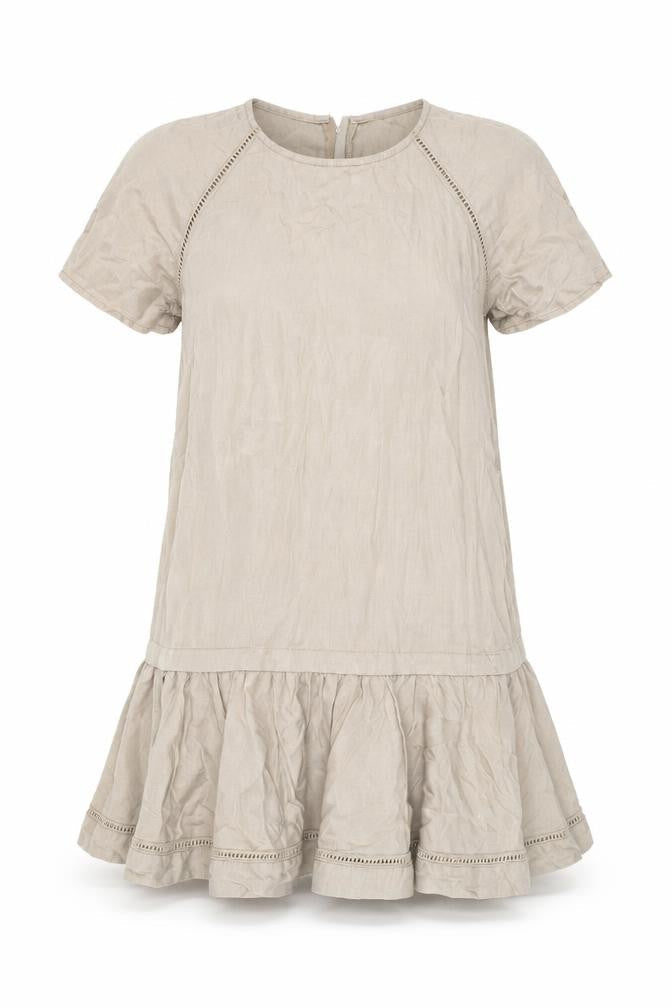 MAX&Co Women Beige Short Dress Size 10 Casual Summer