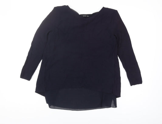 Zara Women's Black Knit Blouse, Size S, Round Neck