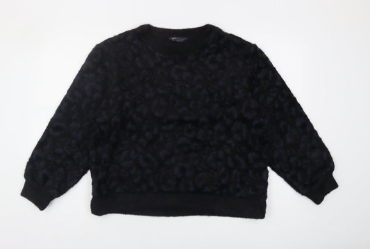 Marks and Spencer Women's Black Animal Print Jumper M