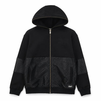 Front view of Sonneti boys’ black full zip hoodie 12-13 years