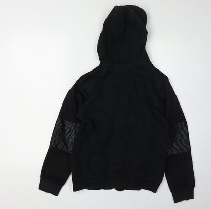 Back view of Sonneti boys’ black full zip hoodie 12-13 years