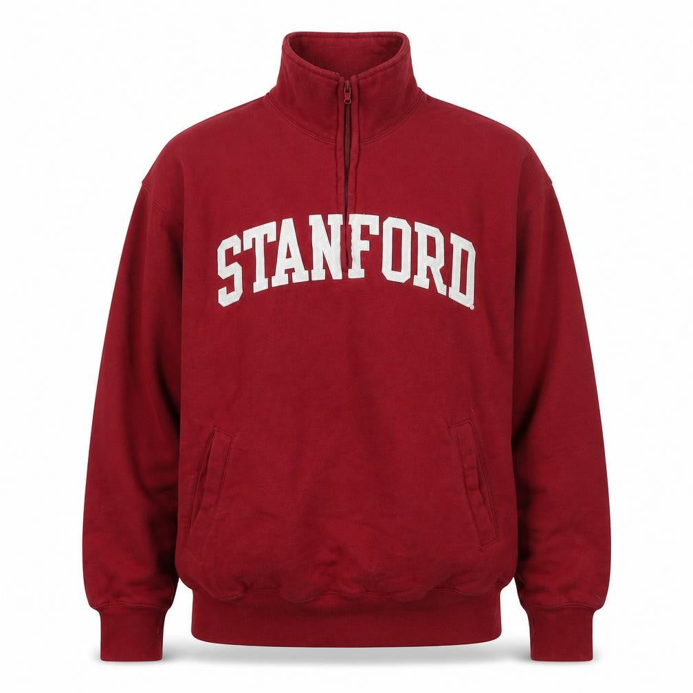 Champion Red Pullover Sweatshirt M - Unisex College Style