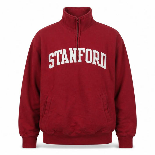 Champion Red Pullover Sweatshirt M - Unisex College Style