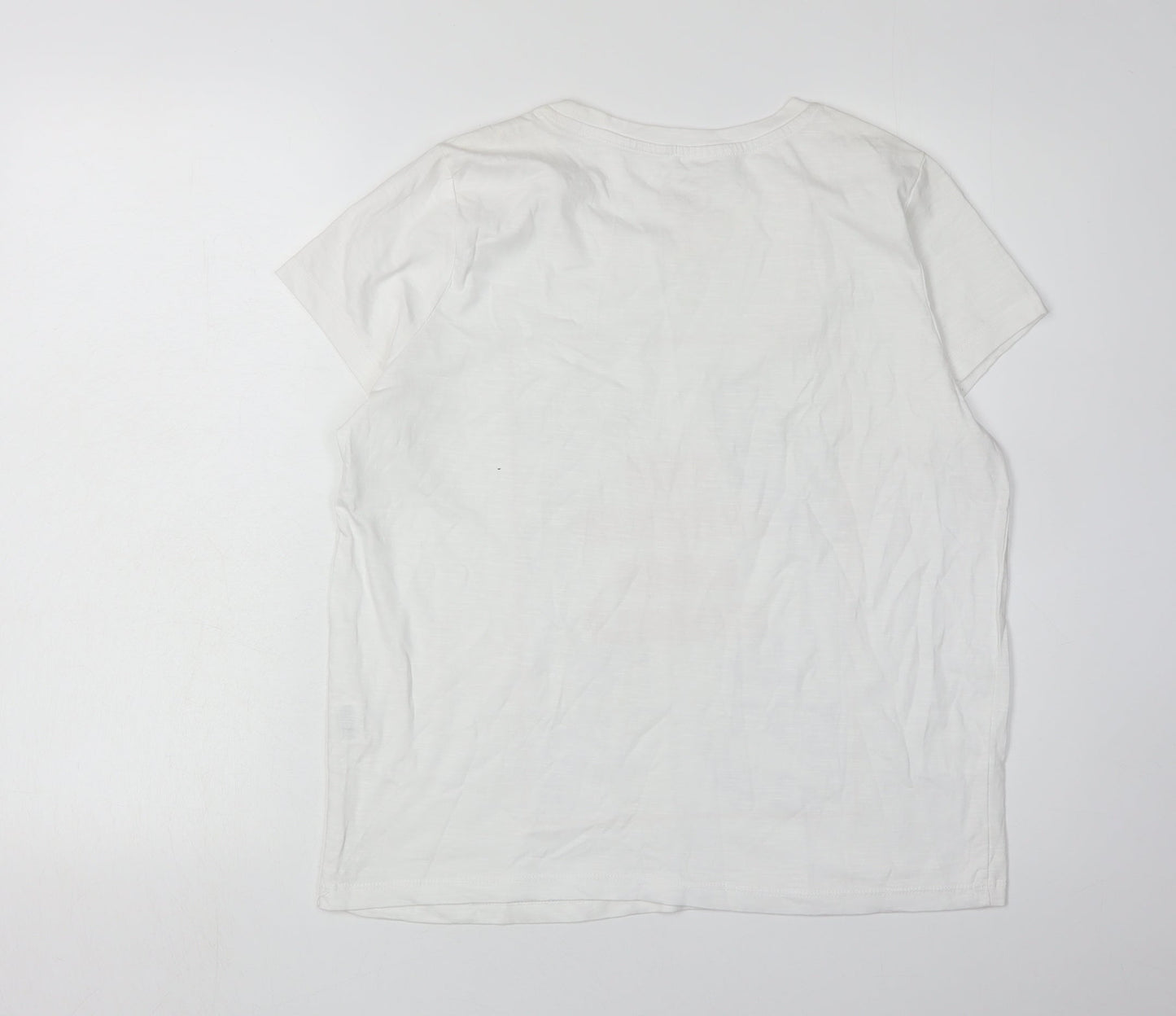 Disney Women's White Princess T-Shirt L Casual