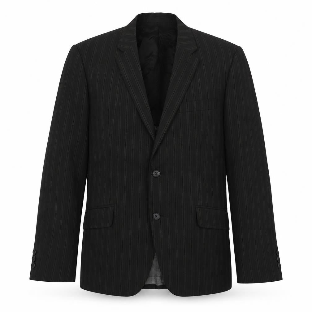 Karl Jackson Men's Black Striped Blazer, 40 Short