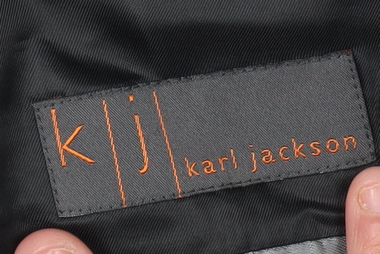 Karl Jackson Men's Black Blazer, 40, Regular Fit, Formal