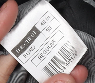 Karl Jackson Men's Black Blazer, 40, Regular Fit, Formal
