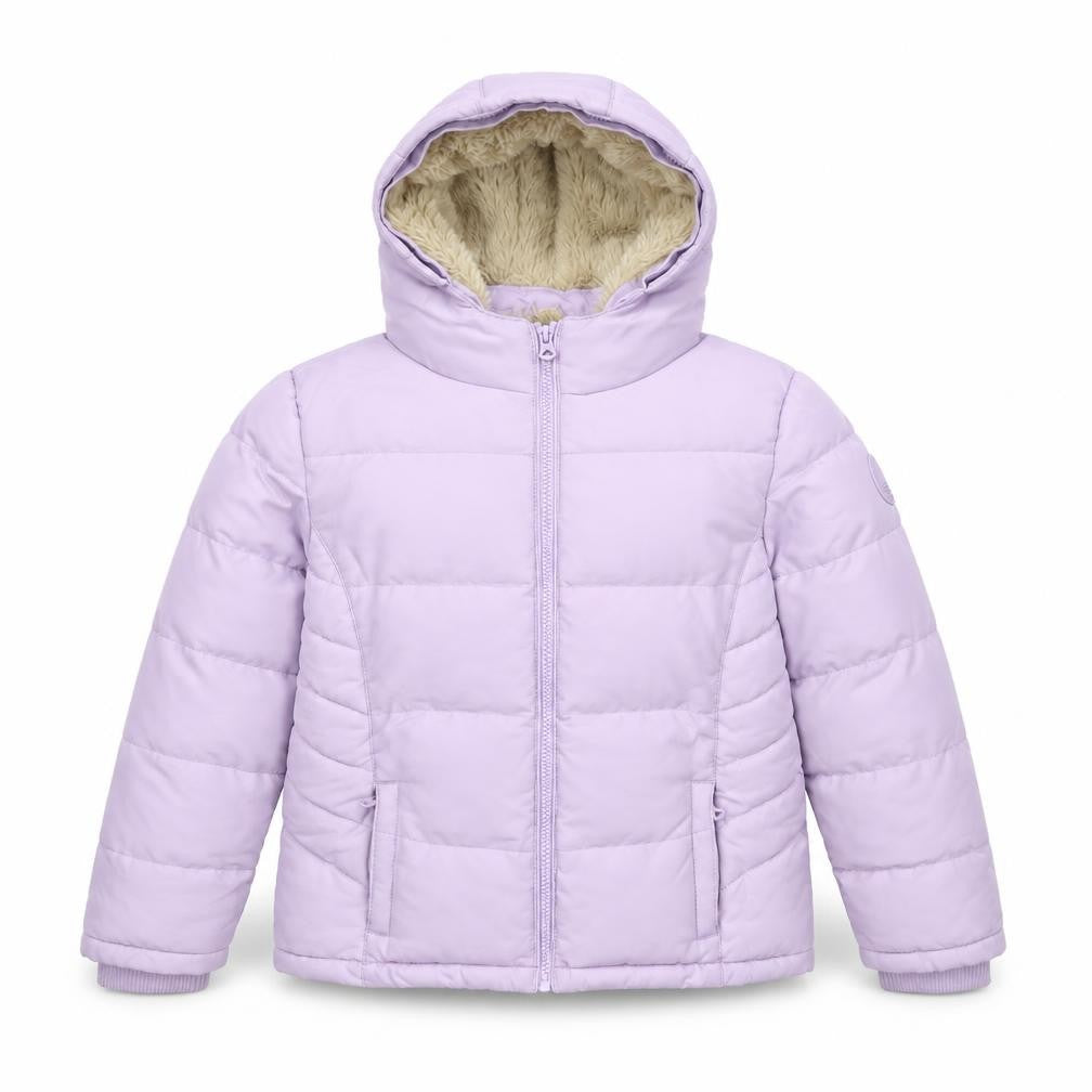 SoulCal & Co Girls Purple Puffer Jacket 7-8 Years Hooded
