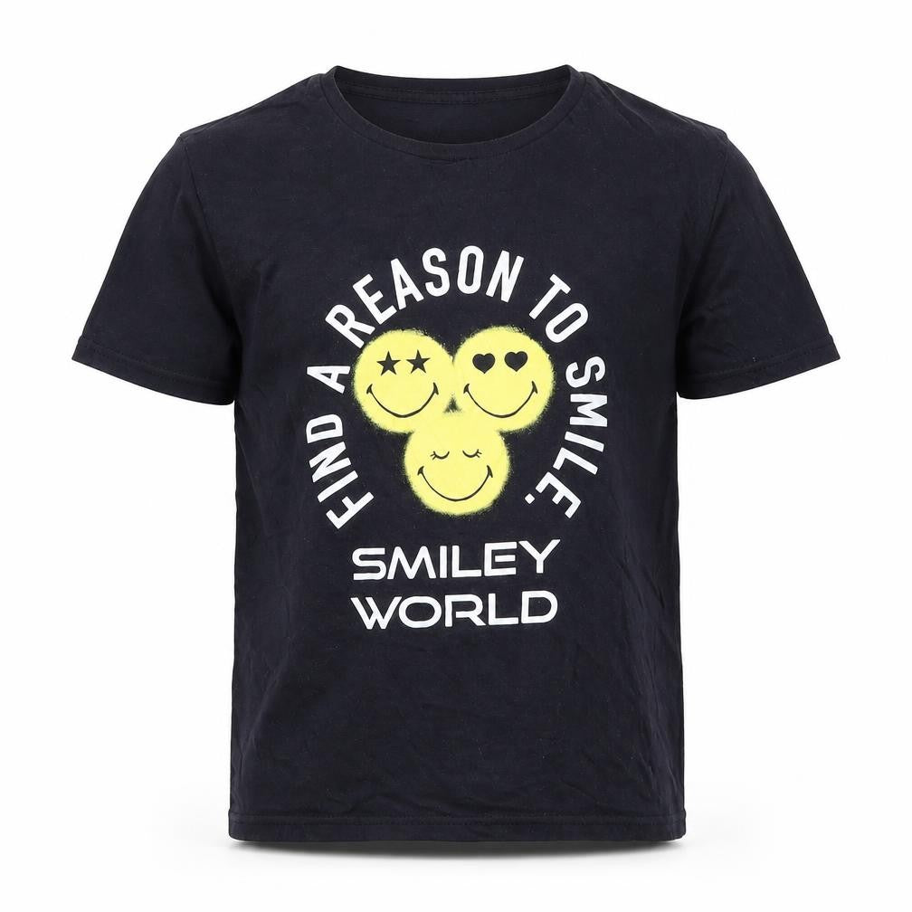 Miss E-Vie Girls Black Graphic T-Shirt 7-8 Years