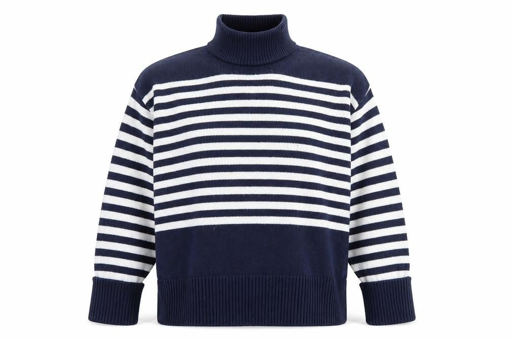 ASOS DESIGN Women's Blue Striped Pullover Jumper S
