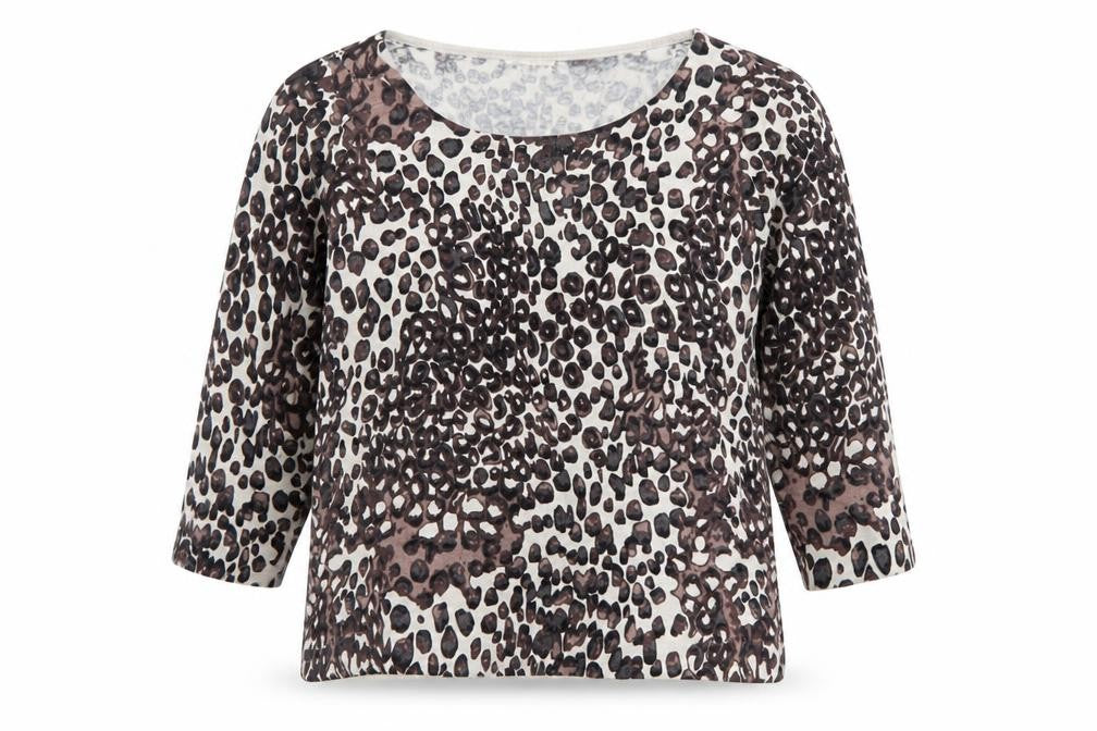 Minuet Women's Multicoloured Animal Print Pullover Jumper Size 16