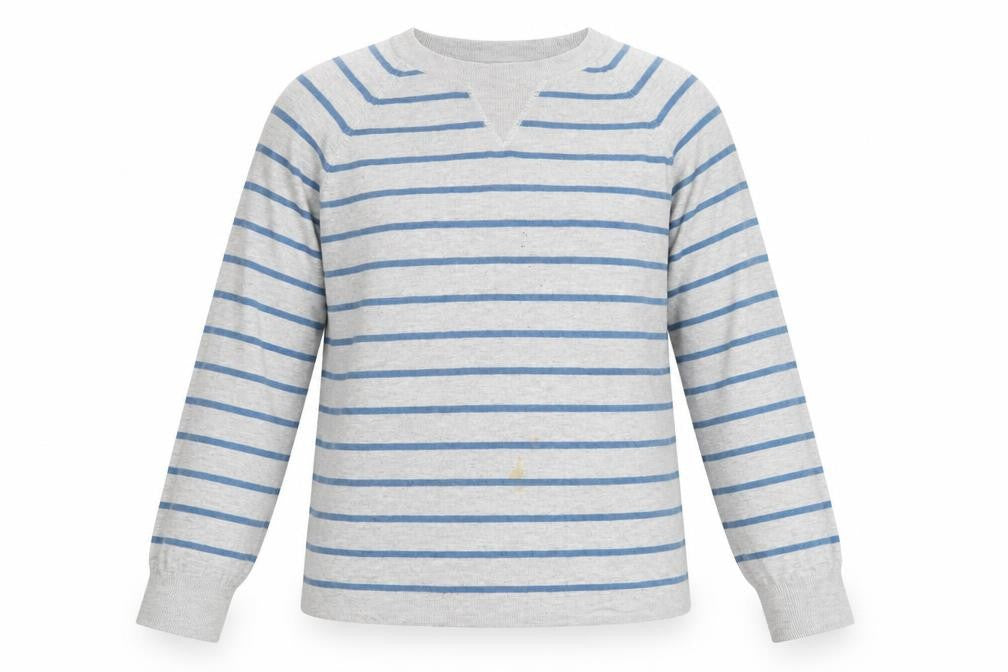 Linea Women's Grey Striped Pullover Jumper - M