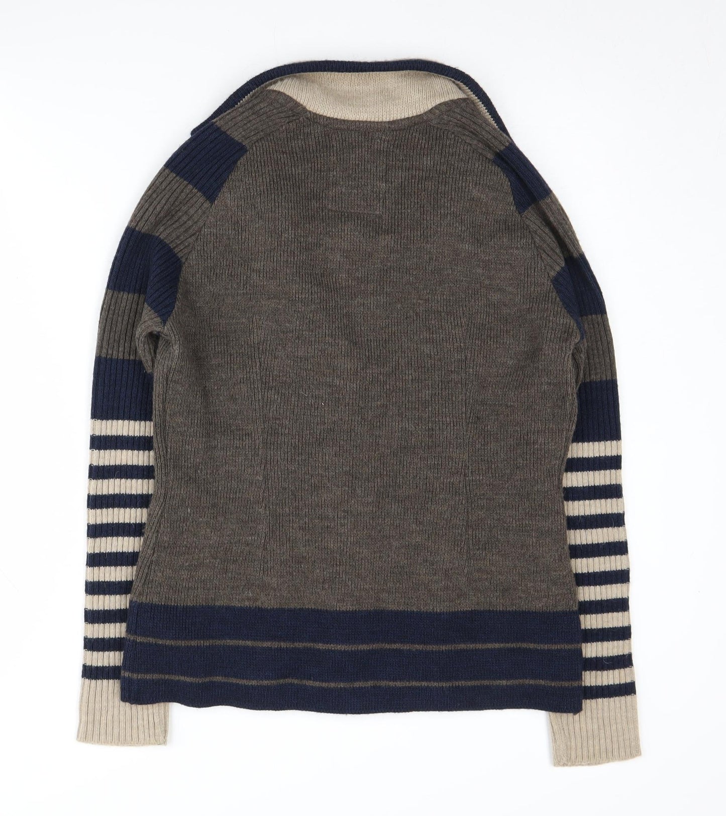 Lisa Campione Women's Brown Striped Jumper, Size 10