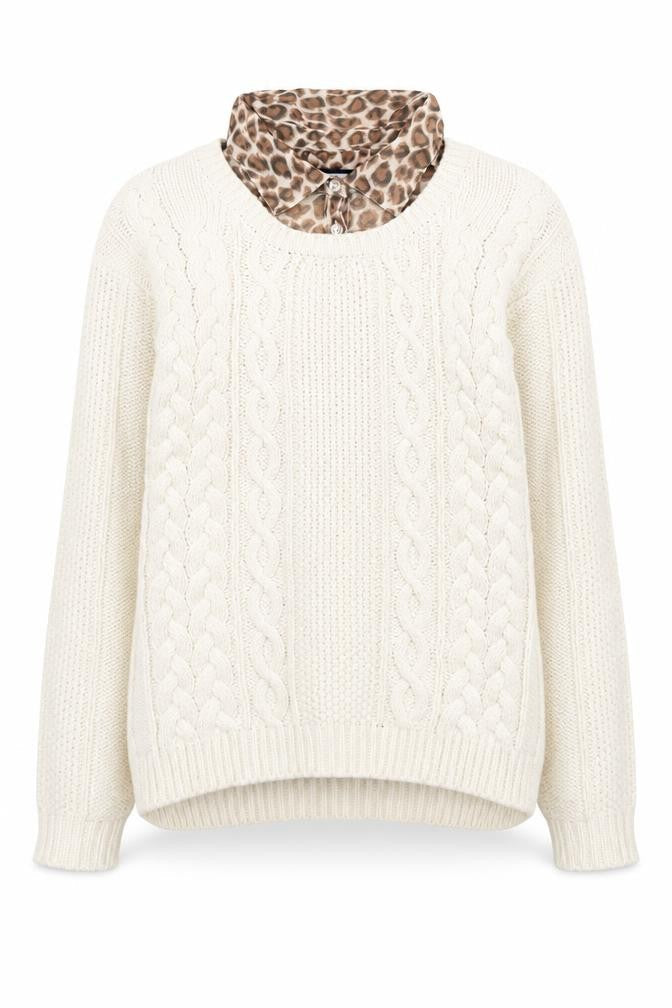 Next Women's Ivory Cable-Knit Pullover Jumper, Size 8