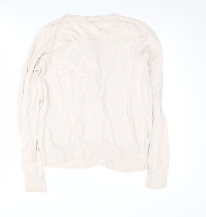 Warehouse Women's Ivory Cardigan, M, Button Accent