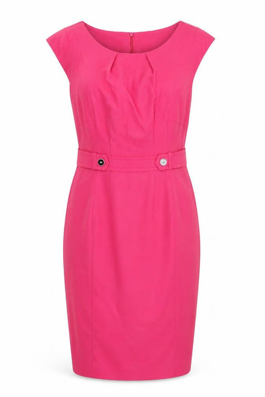 BHS Women's Pink Knee Length Sheath Dress Size 14