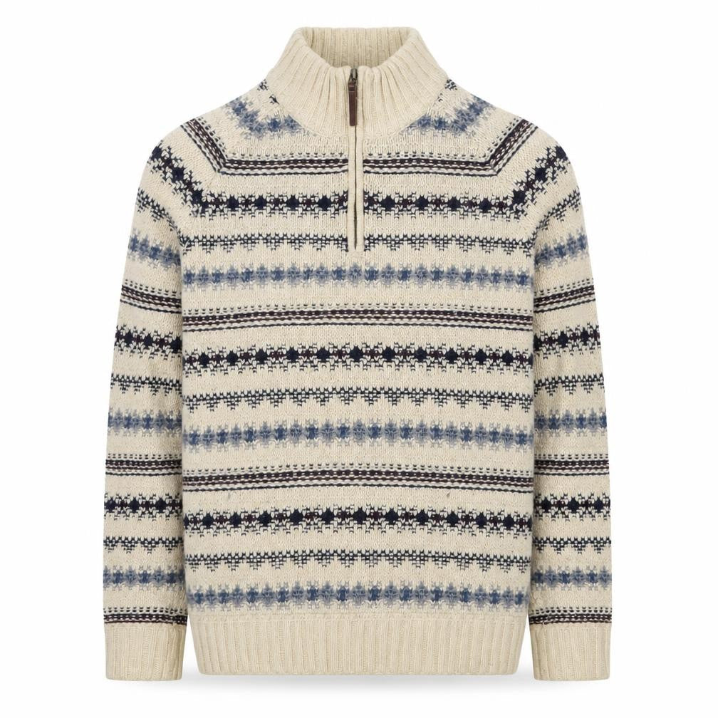 Debenhams Men's Beige Medium 1/4 Zip Jumper