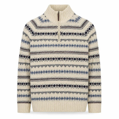 Debenhams Men's Beige Medium 1/4 Zip Jumper