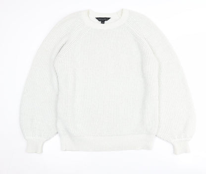 Dorothy Perkins Women's White Pullover Jumper UK 14
