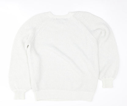 Dorothy Perkins Women's White Pullover Jumper UK 14