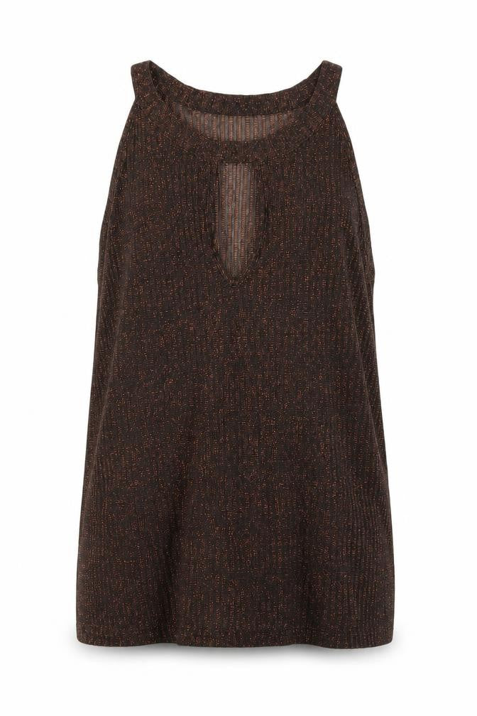 Next Women's Brown Cold Shoulder Knit Top Size 10
