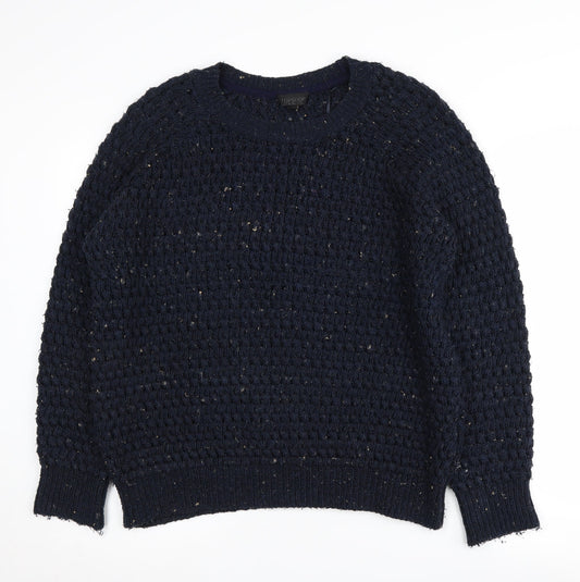 Topshop Women's Blue Crew Neck Pullover Jumper Size 10