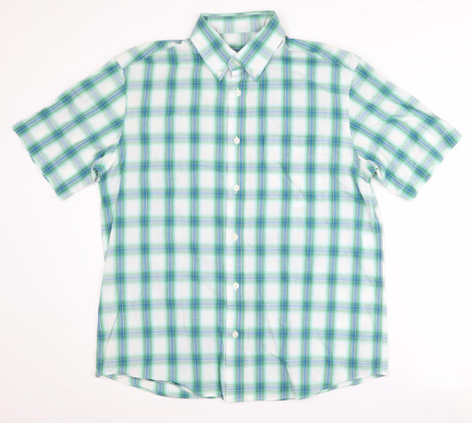 Marks and Spencer Men's Multicoloured Plaid Shirt M