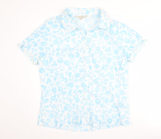 Rocha John Rocha Women’s Blue Floral Button-Up Shirt