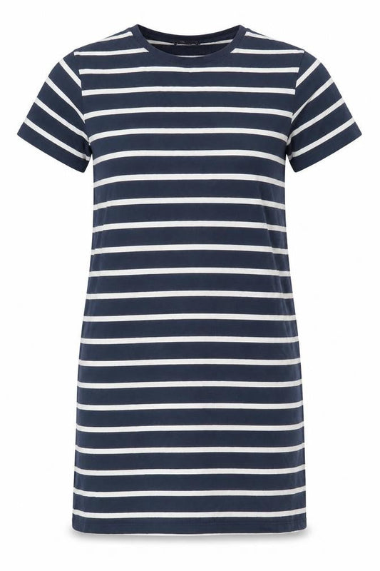 Marks & Spencer Women's Blue Striped T-Shirt Dress