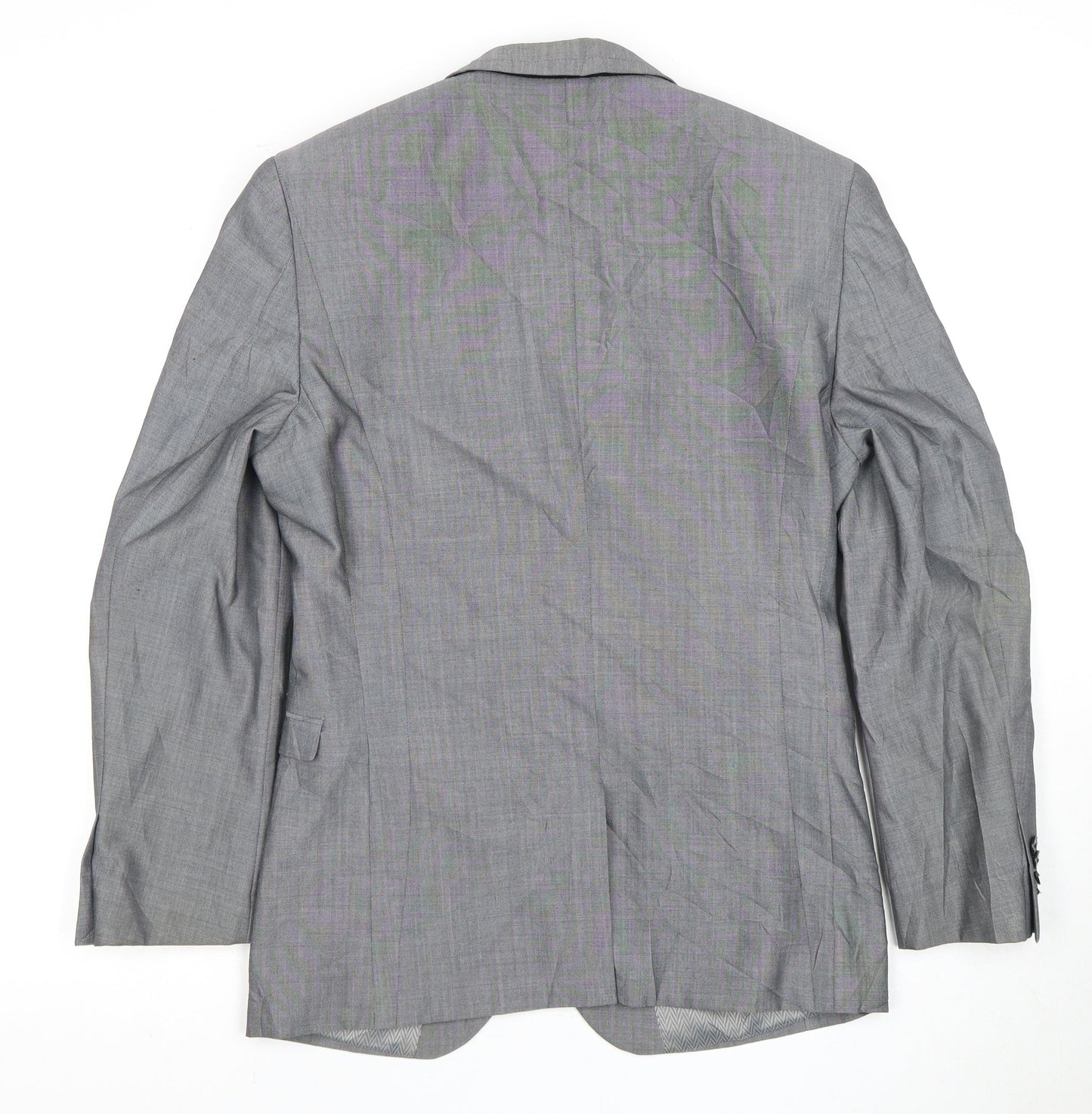 Next Men's Grey Blazer, 36S, Wool Blend, Formal