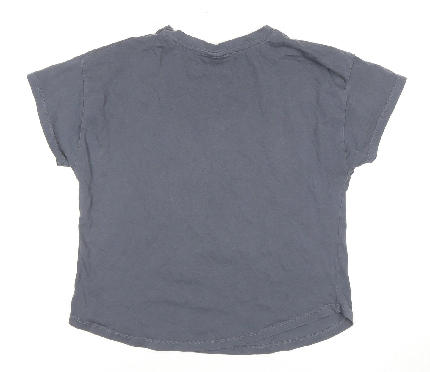 Zara Girls' Grey Graphic Print T-Shirt, Size 11-12 Years