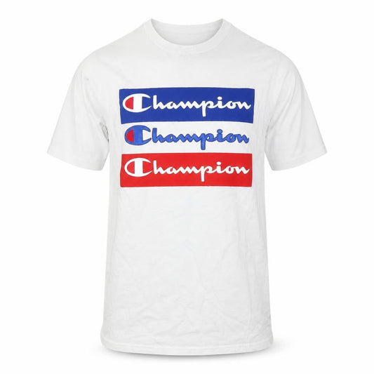 Champion Men's Small White Graphic Print T-Shirt