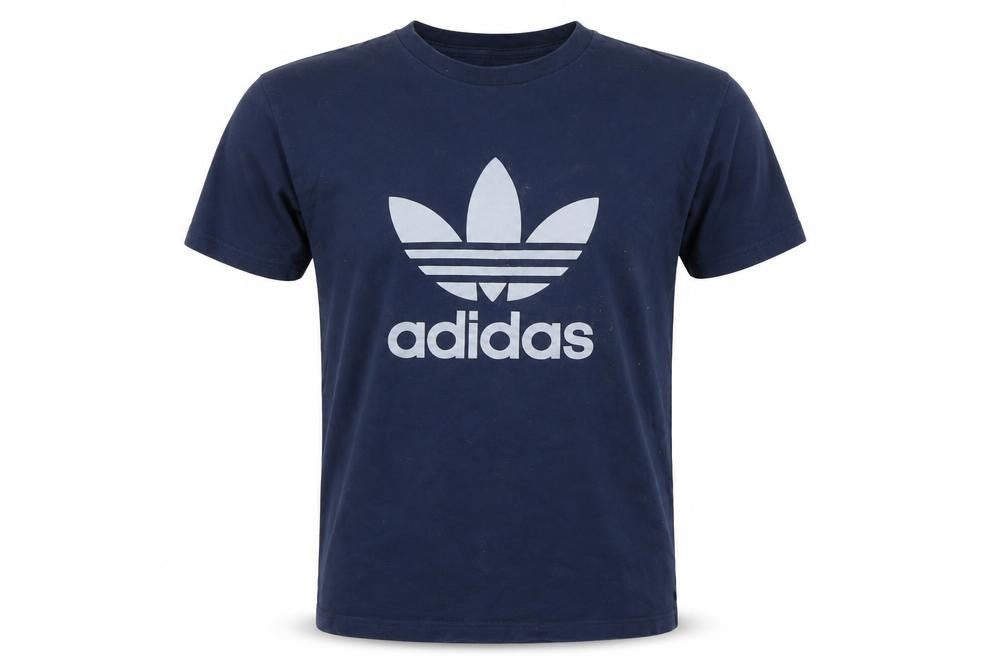 Adidas Men's Blue Graphic Logo T-Shirt, Size M