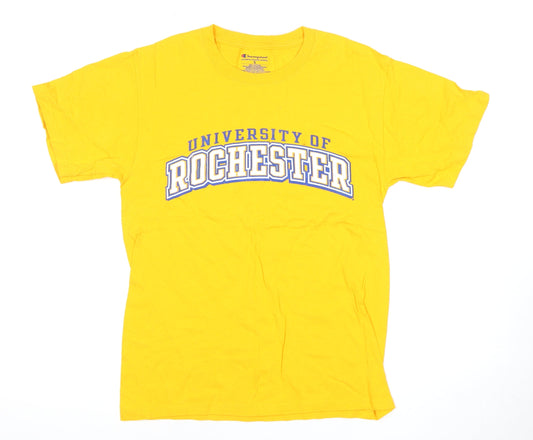 Champion Men's Yellow University T-Shirt Size S