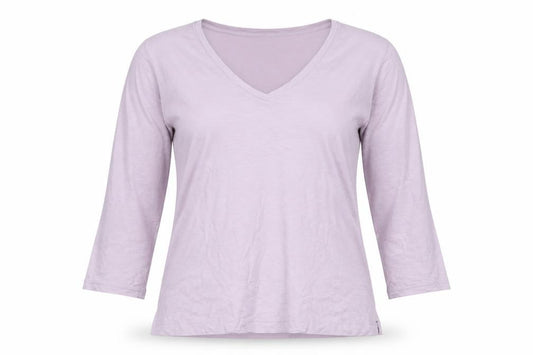 FatFace Women's Purple V-Neck Top, Size 10, 3/4 Sleeve