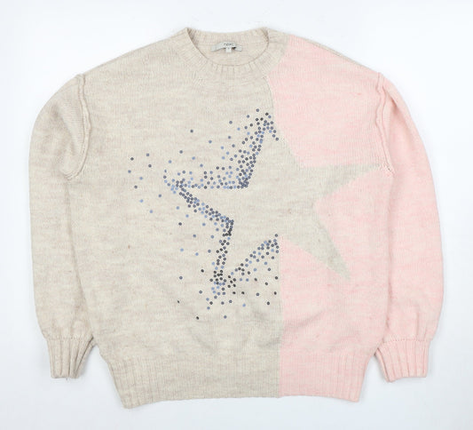 Next Women's Multicoloured Wool Pullover Jumper M