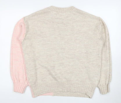 Next Women's Multicoloured Wool Pullover Jumper M