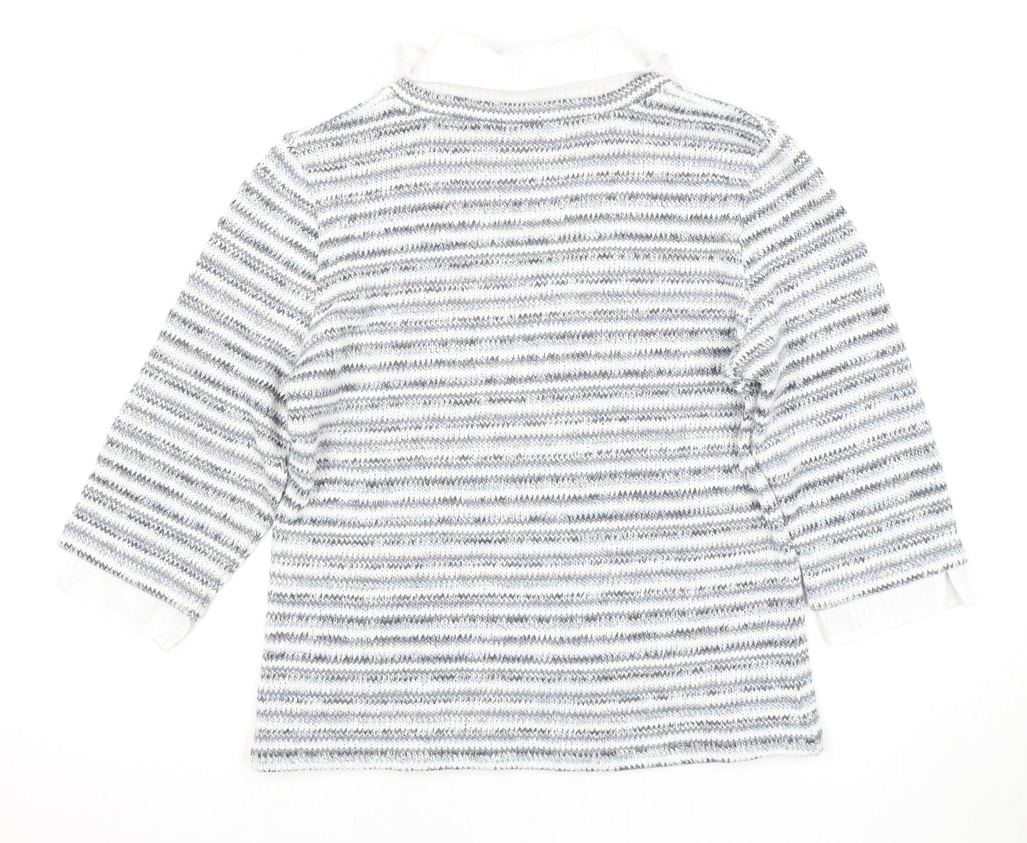 Marks and Spencer Women's Multicoloured Striped Cardigan M